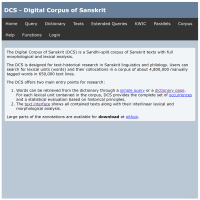 Digital Corpus of Sanskrit (DCS) - Online Sanskrit dictionary and annotated corpus