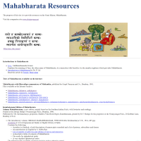 Mahabharata Resources