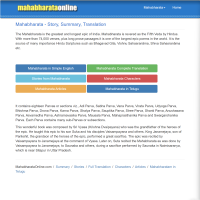 Mahabharata Story, Summary, Translation, PDF - Mahabharatam in Telugu
