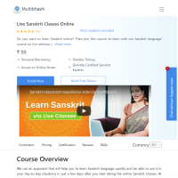 Live Sanskrit Classes Online