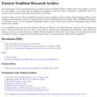 Eastern Tradition Research Archive